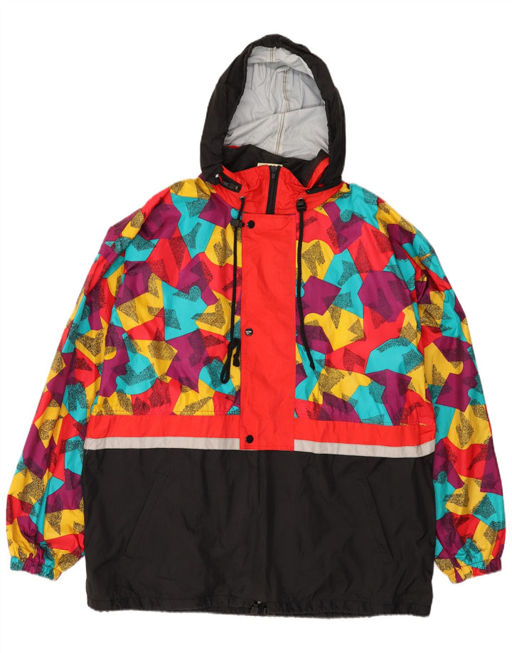 MARCEL CLAIR Veste de pluie à capuche coupe ample pour homme UK 38 Medium Noir