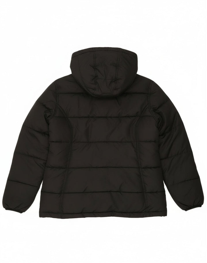 Reebok Veste matelassée à capuche graphique pour femme UK 10 Small Noir