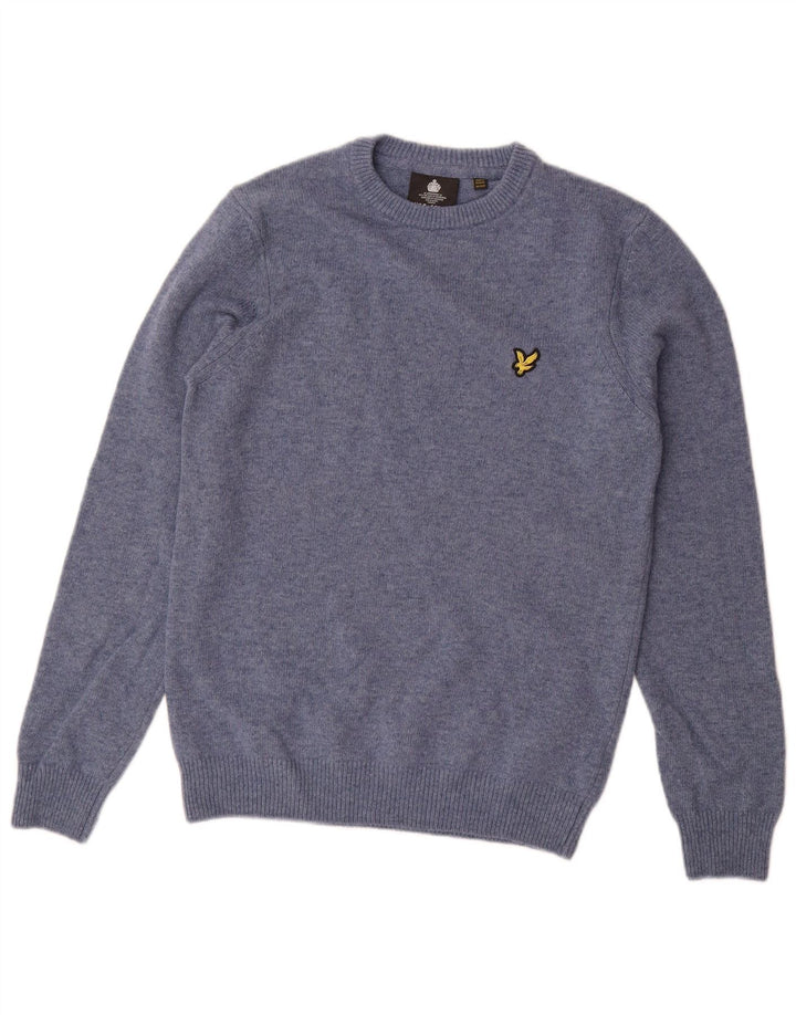 Lyle & Scott Pull Col Ras du Cou Homme XS Bleu Laine