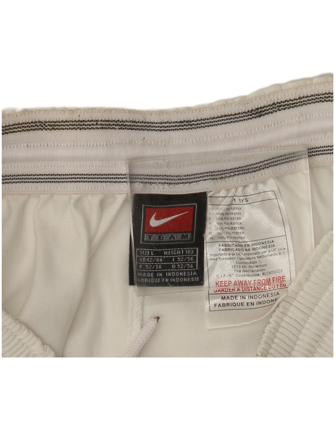 Nike Short de sport pour homme UK 42/44 Large Blanc Polyester