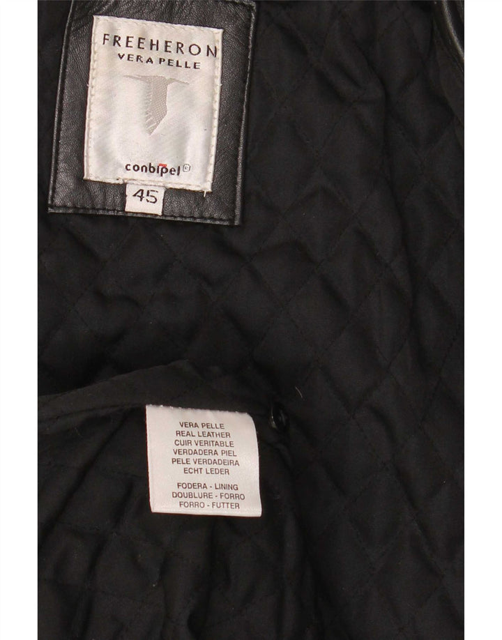 Conbipel Veste En Cuir Femme IT 45 Moyen Noir