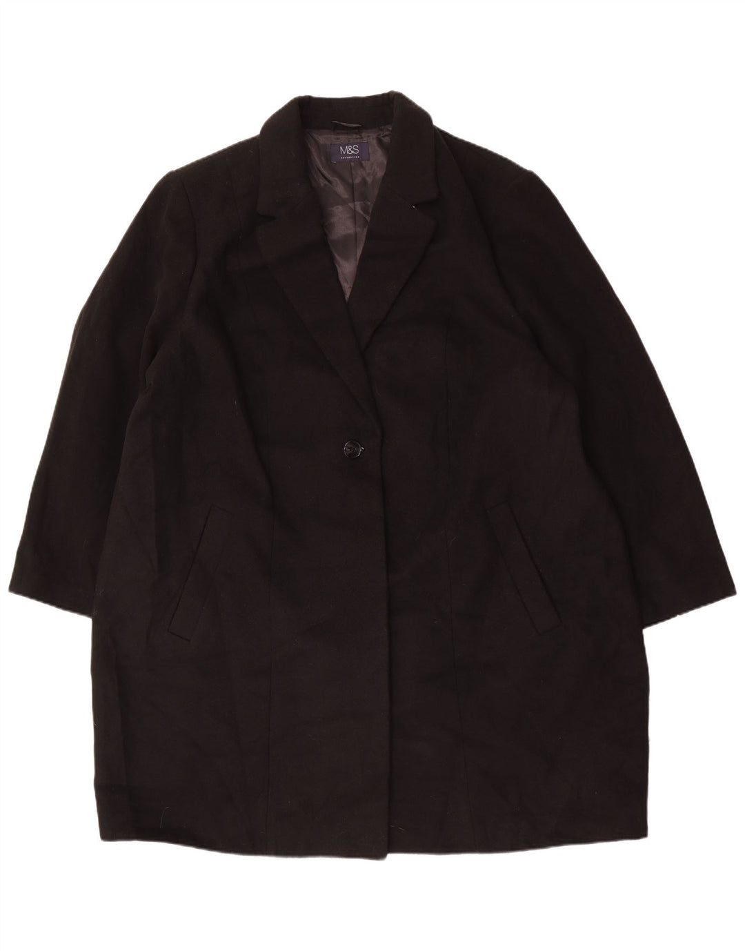 Marks & Spencer Manteau Femme UK 26 5XL Noir Polyester