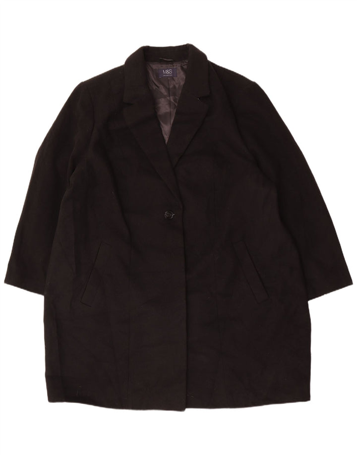 Marks & Spencer Manteau Femme UK 26 5XL Noir Polyester