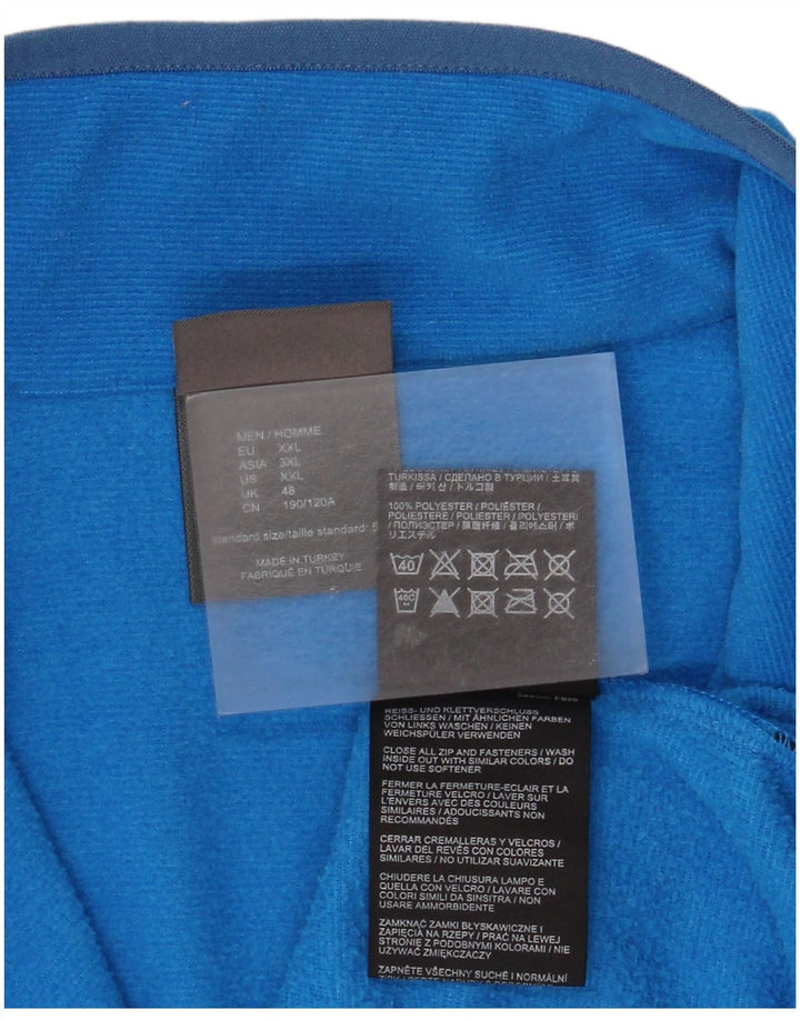 Jack Wolfskin Pull polaire à col zippé pour homme 2XL Bleu Polyester