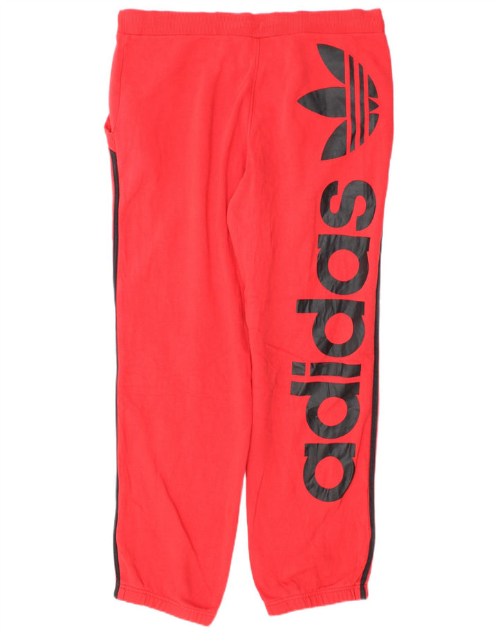 Adidas Pantalon de survêtement graphique pour homme en coton rouge moyen