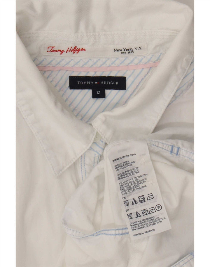 Tommy Hilfiger Chemise Femme US 12 Large Blanc Coton