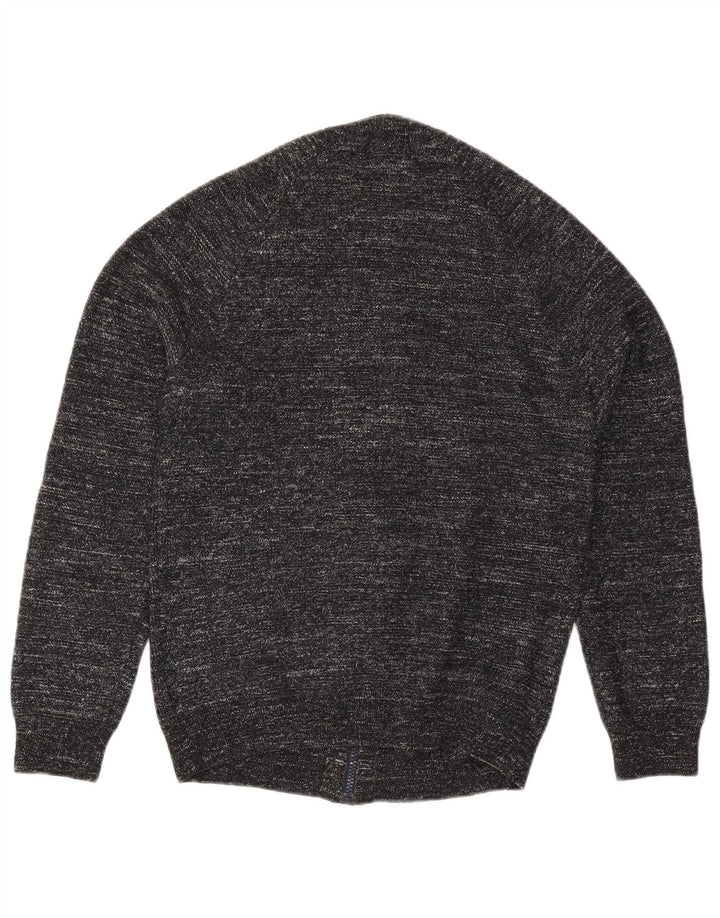 Marks & Spencer Pull Cardigan Homme Petit Polyester Moucheté Noir