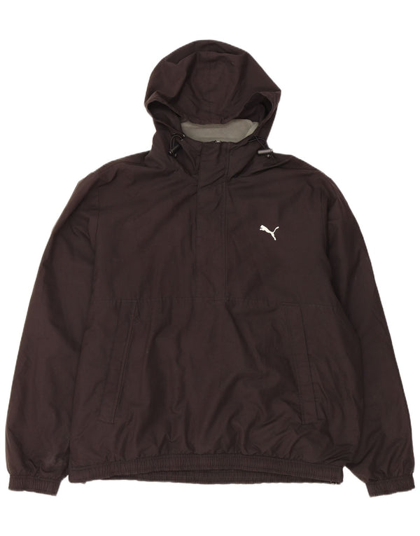 Puma Veste coupe-vent à capuche pour homme UK 42 XL Noir Polyester
