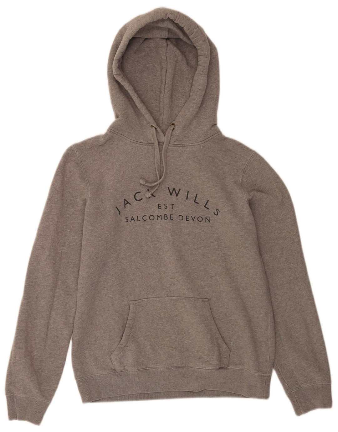 Jack Wills Salcombe Devon Pull à capuche pour femme Gris moyen moucheté UK 12