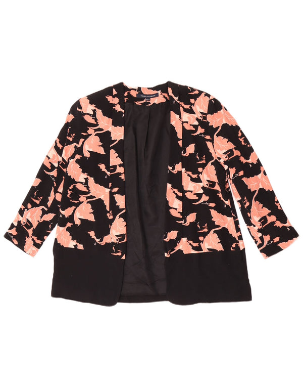French Connection Veste blazer coupe ample pour femme UK 8 Small Noir Floral