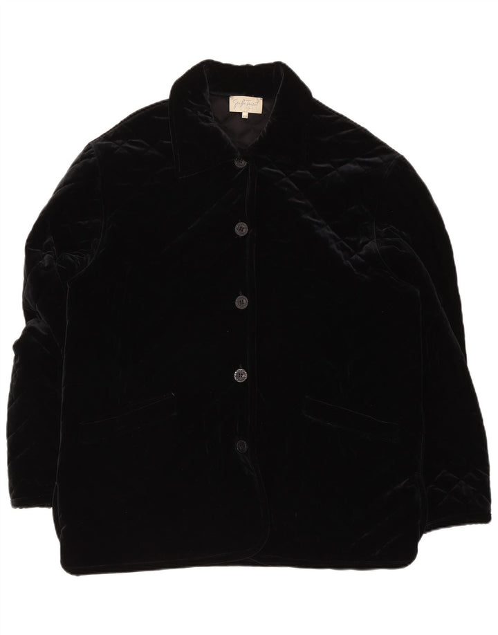 Veste matelassée en velours femme vintage IT 48 XL Noir Polyamide