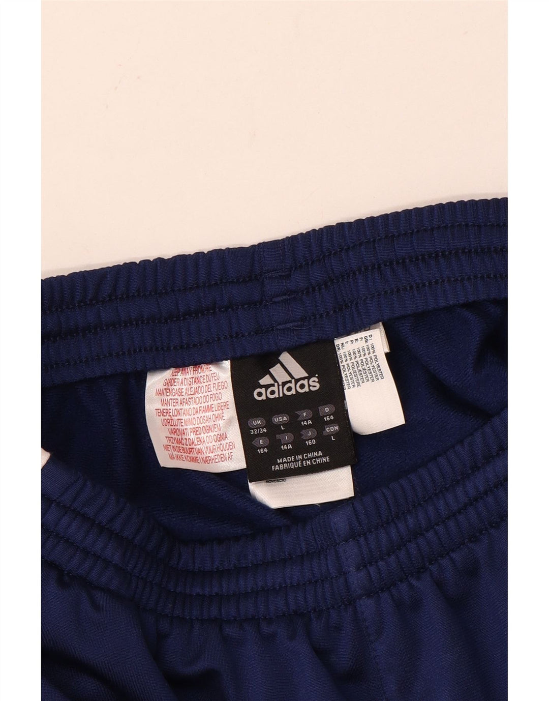 Adidas Pantalon de Survêtement Garçon 13-14 ans Bleu Colorblock Polyester