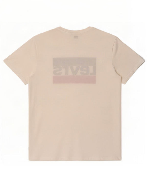 Levi's T-Shirt Graphique Top XL Homme Blanc Coton