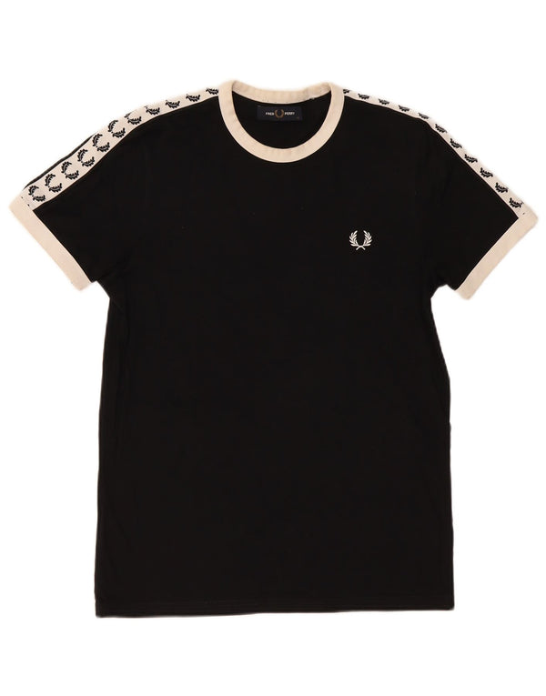 Fred Perry T-shirt graphique pour homme XS en coton color block noir
