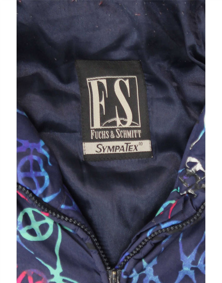 FUCHS & SCHMITT Veste matelassée à capuche pour femme UK 16 Large Bleu Marine Géométrique