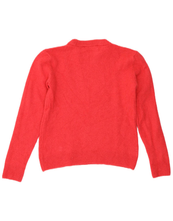 Zara Pull court à col rond pour femme UK 10 Petit Rose