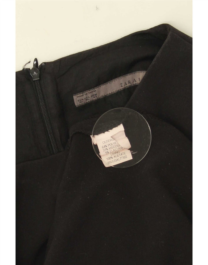 Zara Robe fourreau pour femme UK 18 XL Noir Polyester