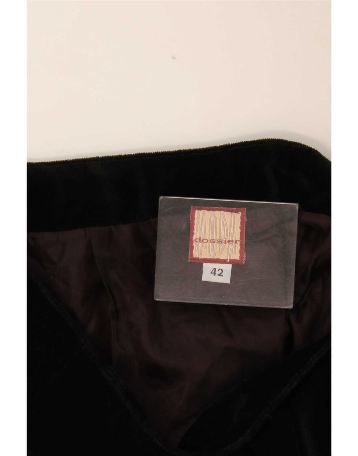 Moda Dossier Mini jupe en velours côtelé pour femme IT 42 Medium W28 Noir