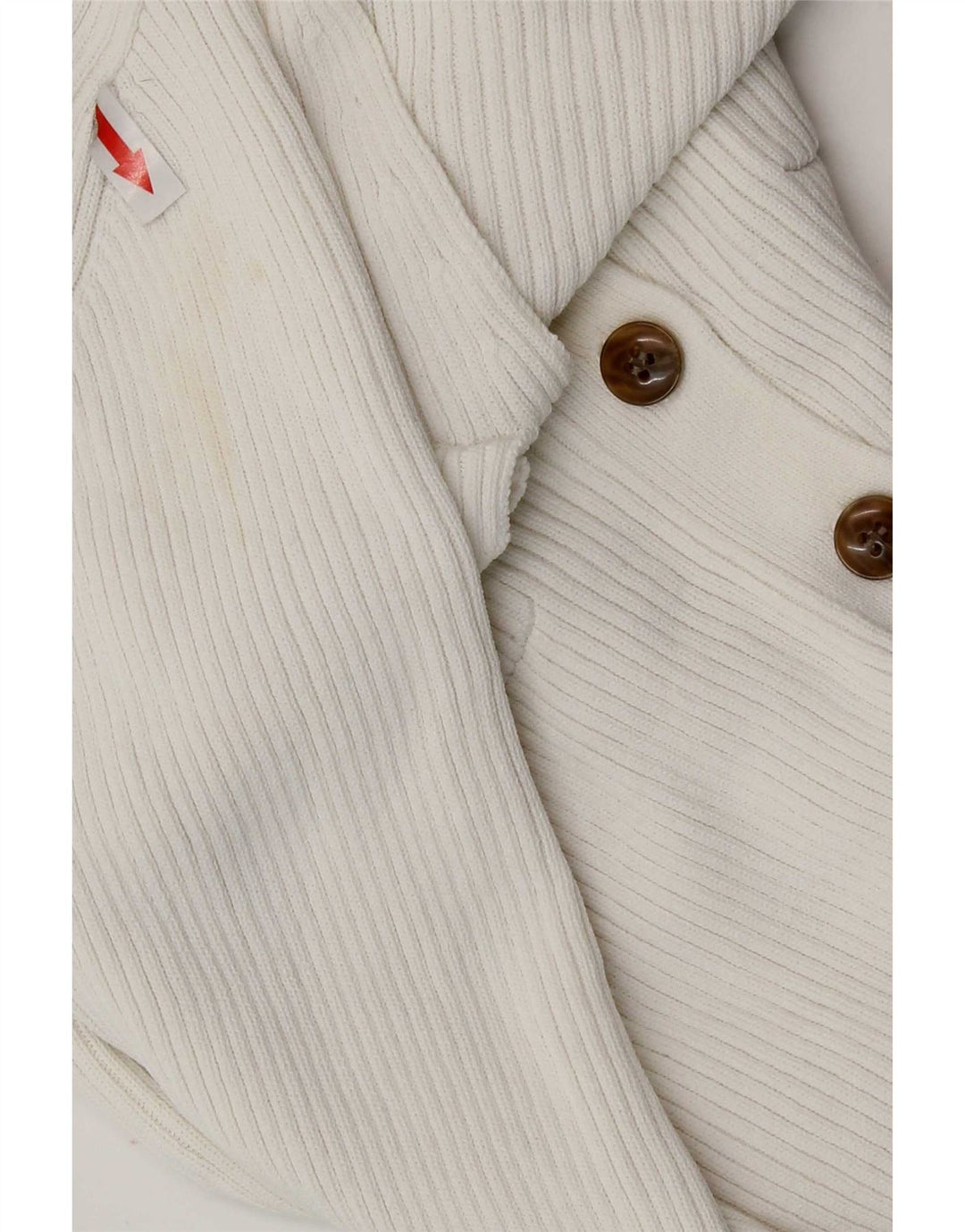 Zara Womens Crop Cardigan Pull UK 12 Moyen Blanc Viscose
