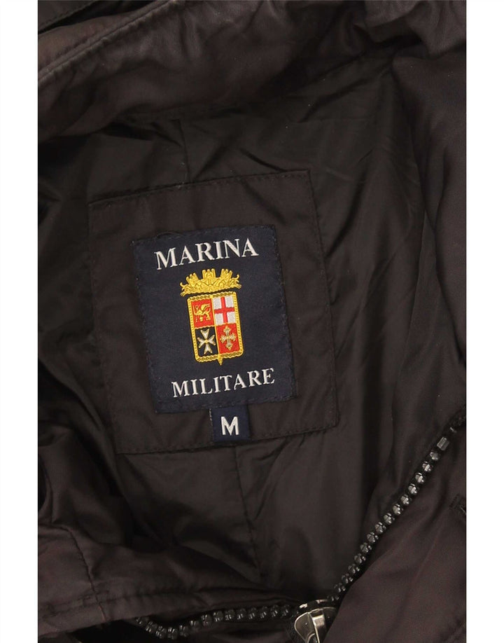 Marina Militare Veste matelassée à capuche pour homme UK 38 Medium Noir Polyamide