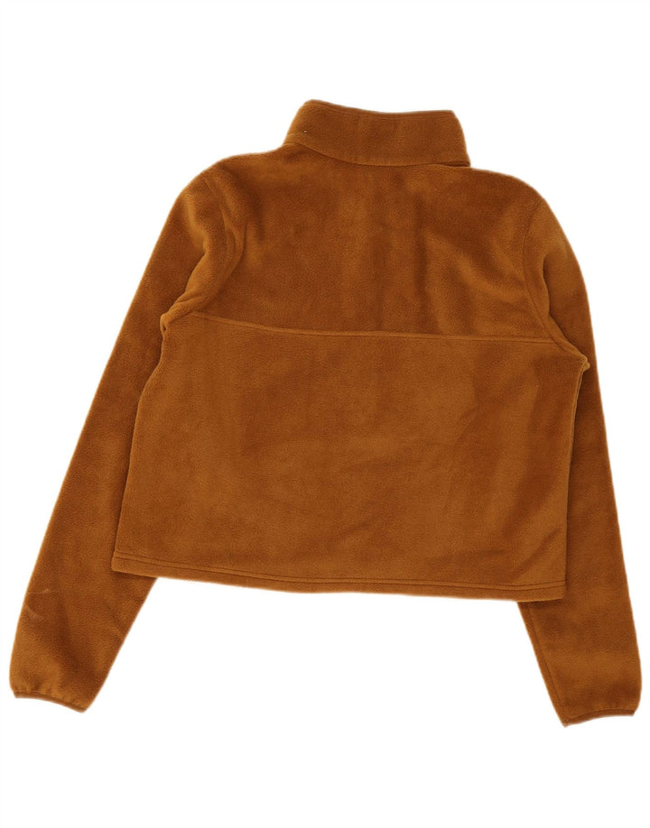 Columbia Pull court en polaire à col boutonné pour femme UK 16 Large Beige Polyester