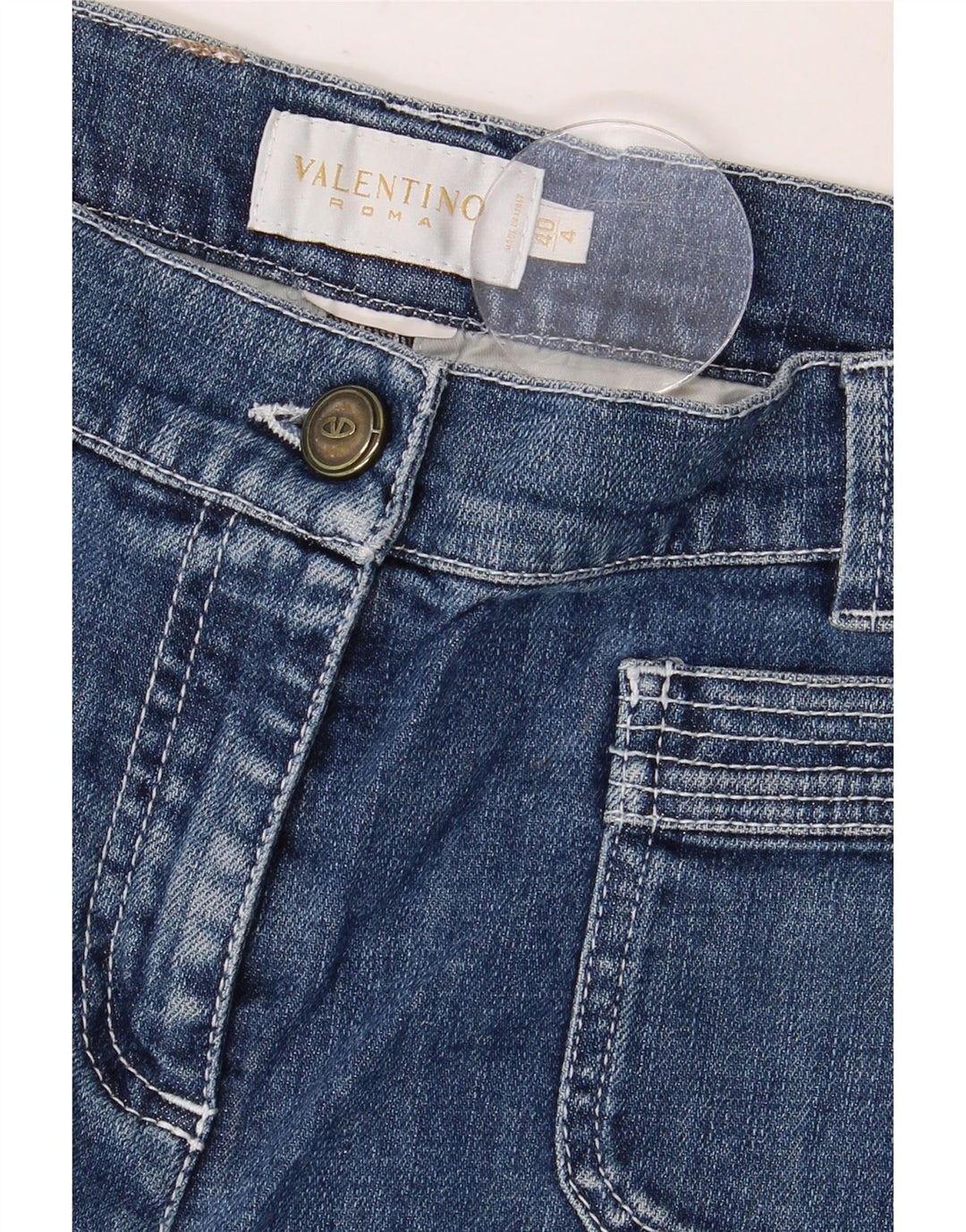 Valentino Jean Slim Femme IT 40 Petit W28 L30 Bleu
