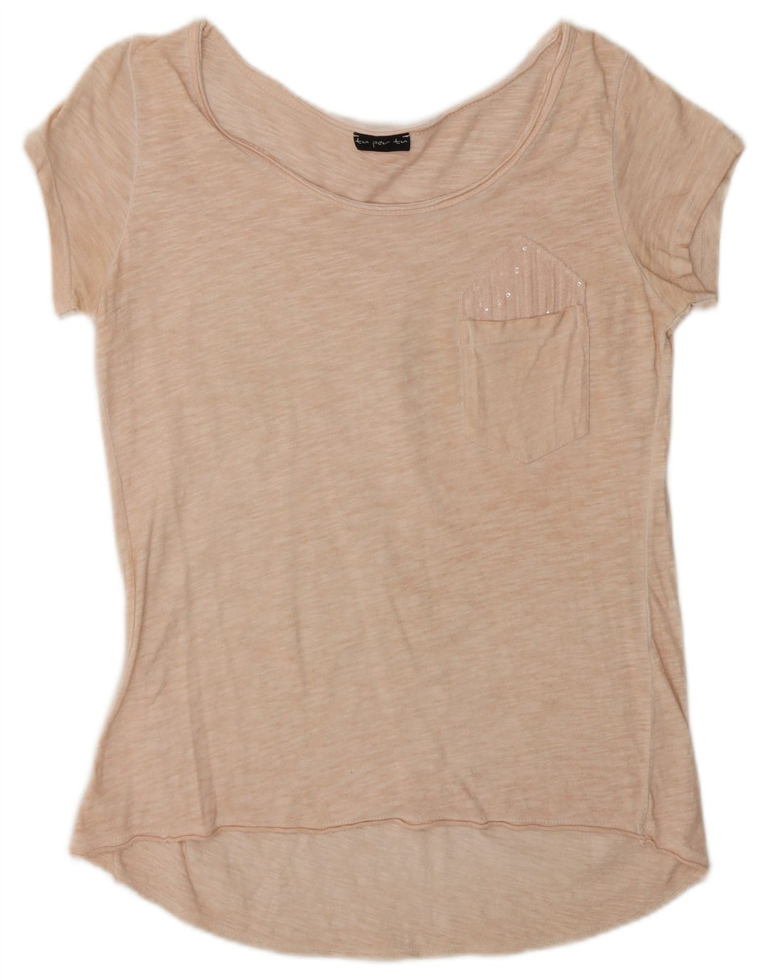 VINTAGE Womens T-Shirt Top UK 12 Medium Pink