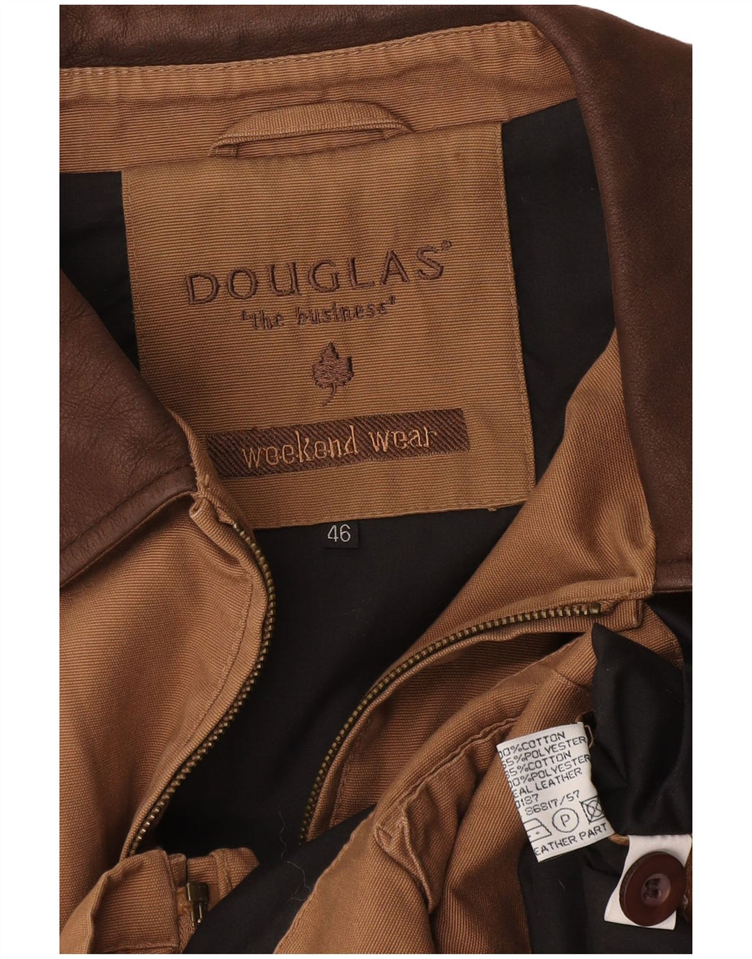 Douglas Veste Bomber Homme UK 46 3XL Beige Coton