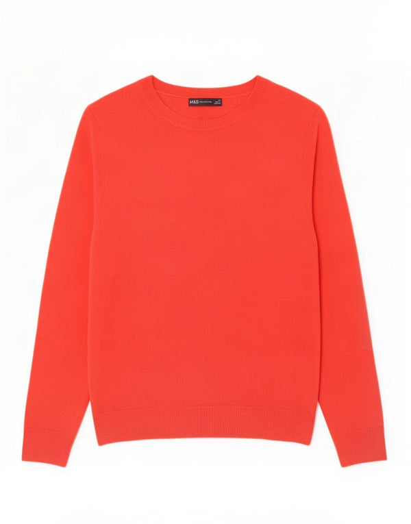 Marks & Spencer Pull col bateau pour femme UK 14 Acrylique rouge moyen