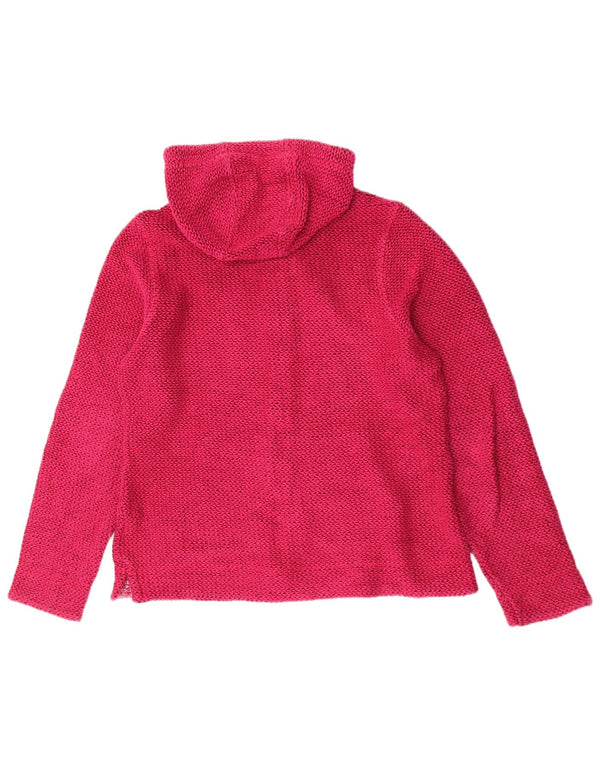 Weird Fish Womens Zip Hoodie Sweater UK 14 Large Pink Cotton