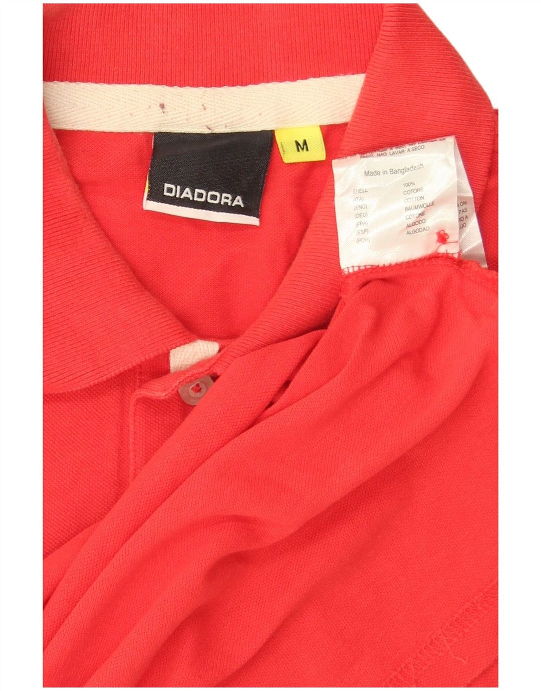 Diadora Polo Homme Rouge Moyen Coton