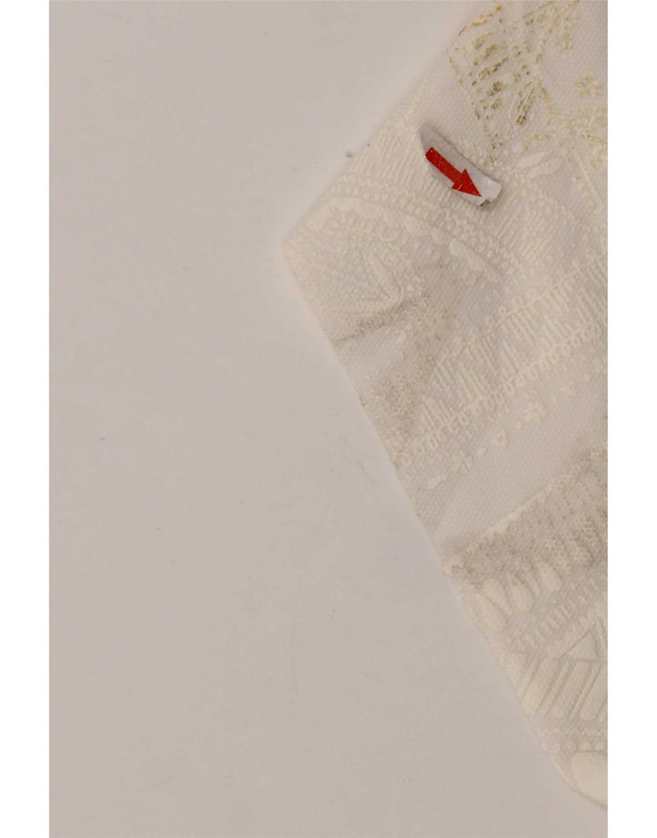 Zara Robe droite pour femme UK 12 Medium White Paisley