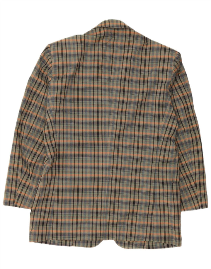Ingram Femme Azimut 2 Bouton Blazer Veste IT 48 XL Vert à Carreaux Coton