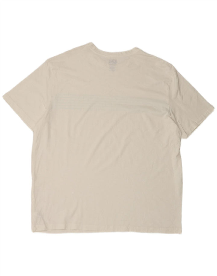 LEE Mens T-Shirt Top XL White Striped Cotton