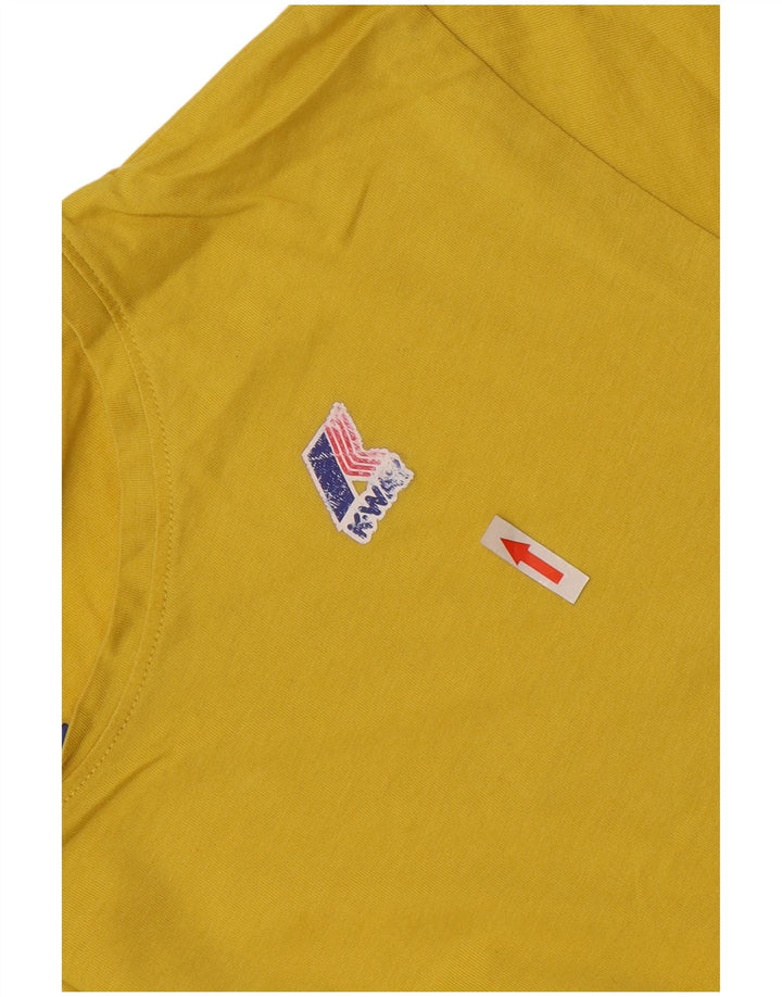 K-Way T-Shirt Homme Haut Large Jaune Coton