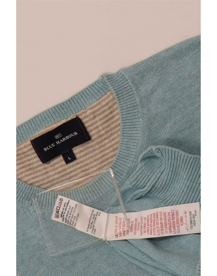Marks & Spencer Pull à col rond Blue Harbour pour homme, grand bleu
