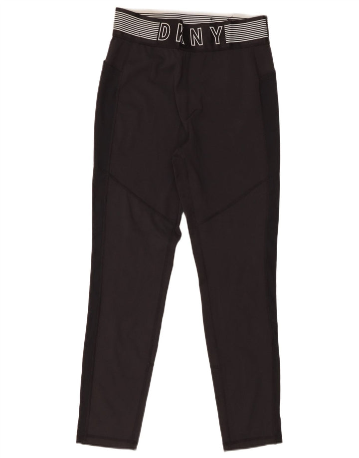Dkny Legging court graphique pour femme UK 12 Polyester noir moyen
