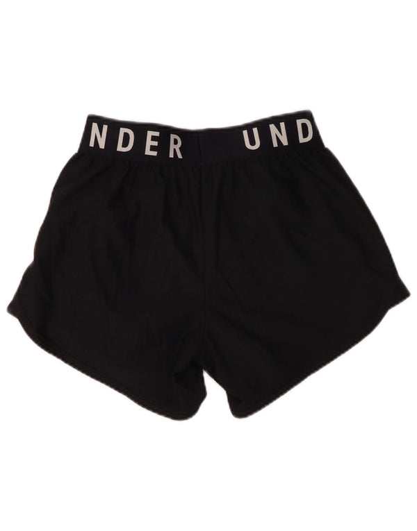 Under Armour Short de sport graphique pour femme UK 10 Small Noir Polyester