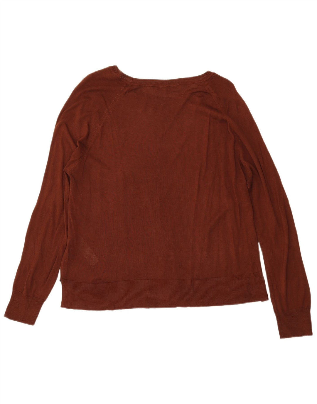 Zara Pull col bateau pour femme UK 14 Viscose marron moyen