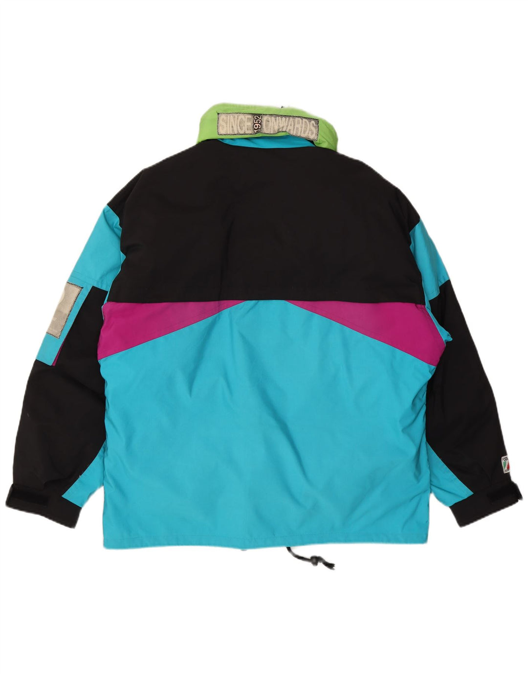 Colmar Veste de ski à capuche coupe ample pour homme IT 50 Bleu moyen Colourblock