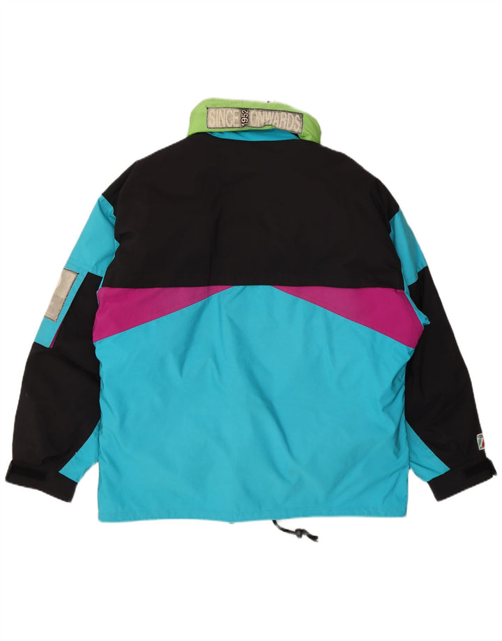 Colmar Veste de ski à capuche coupe ample pour homme IT 50 Bleu moyen Colourblock