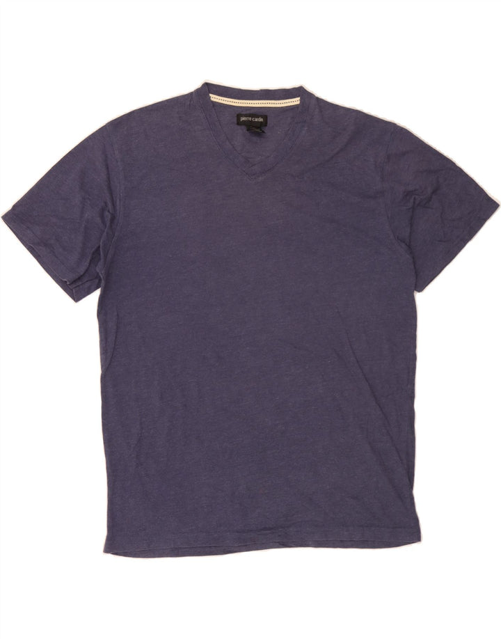 PIERRE CARDIN Mens T-Shirt Top Medium Navy Blue Cotton Vintage Pierre Cardin and Second-Hand Pierre Cardin from Messina Hembry 