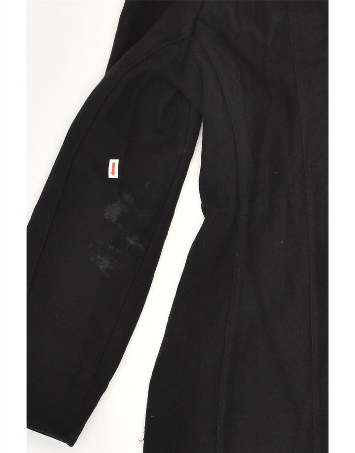 PEUTEREY Womens Hooded Overcoat IT 42 Medium Black Wool | Vintage PEUTEREY | Thrift | Second-Hand PEUTEREY | Used Clothing | Messina Hembry 