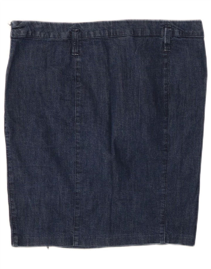 BENETTON Jupe en Jean Femme IT 44 Medium W30 Bleu Marine Coton