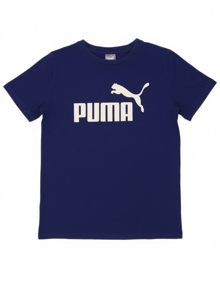 Puma T-Shirt Graphique Garçon 10-11 ans Bleu Moyen Coton