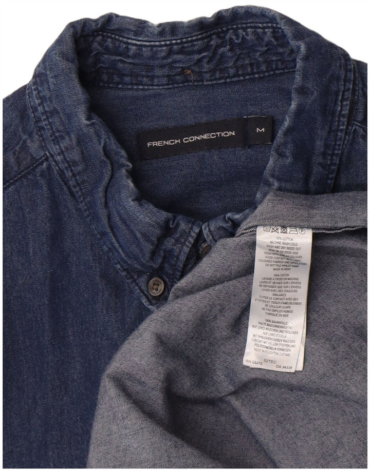 French Connection Chemise en Jean Homme Bleu Moyen Coton