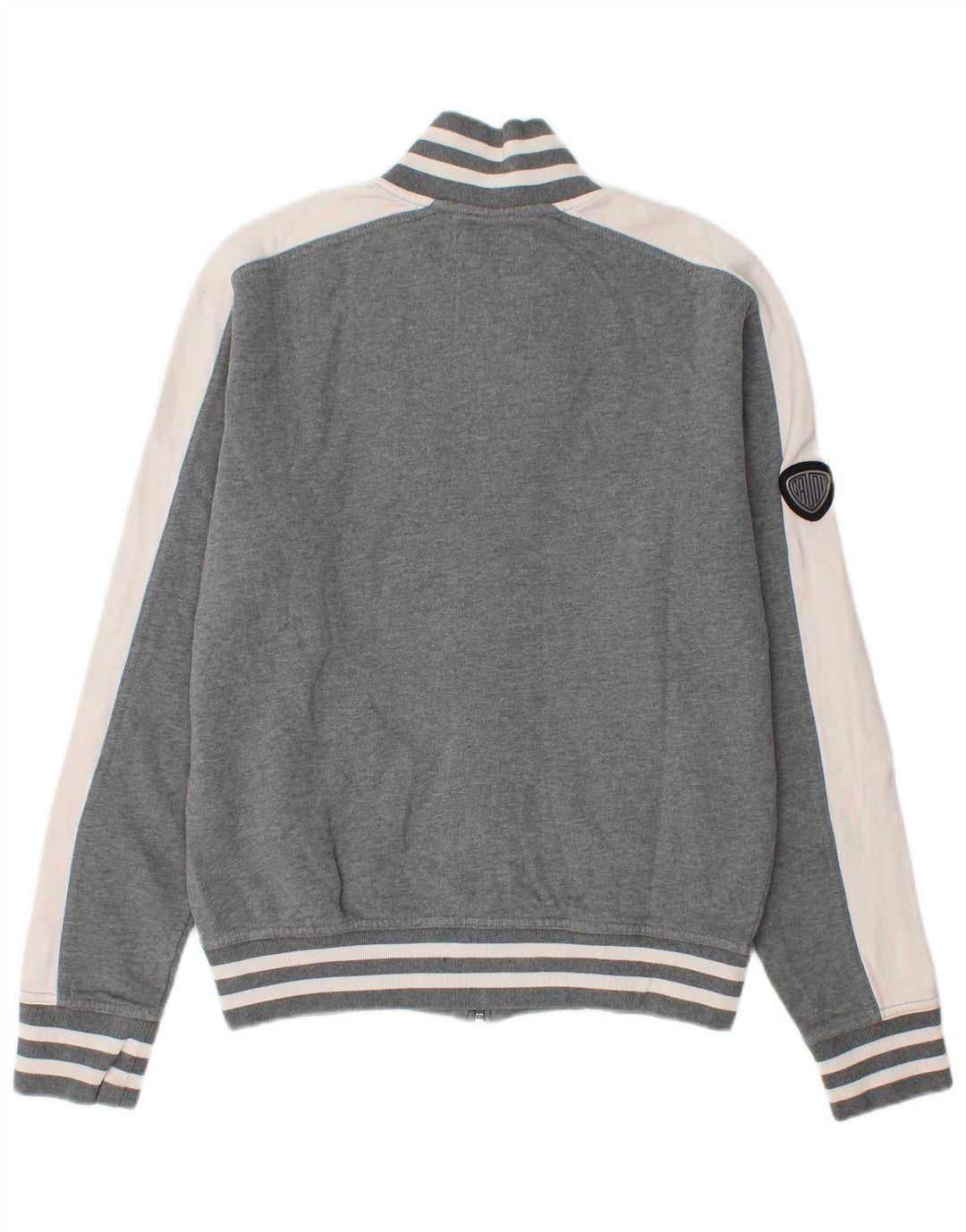 Gaudi Femmes Graphique Survêtement Top Veste UK 10 Petit Gris Colorblock