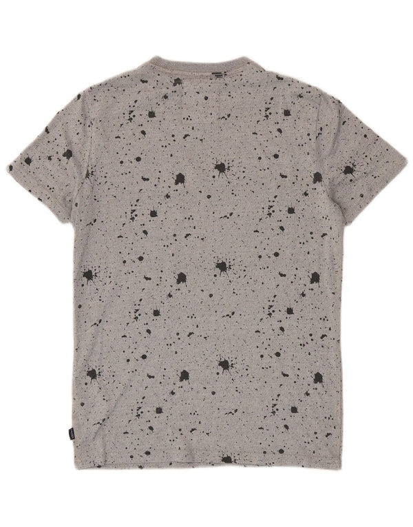 Superdry T-Shirt Graphique Homme Petit Gris Moucheté Coton