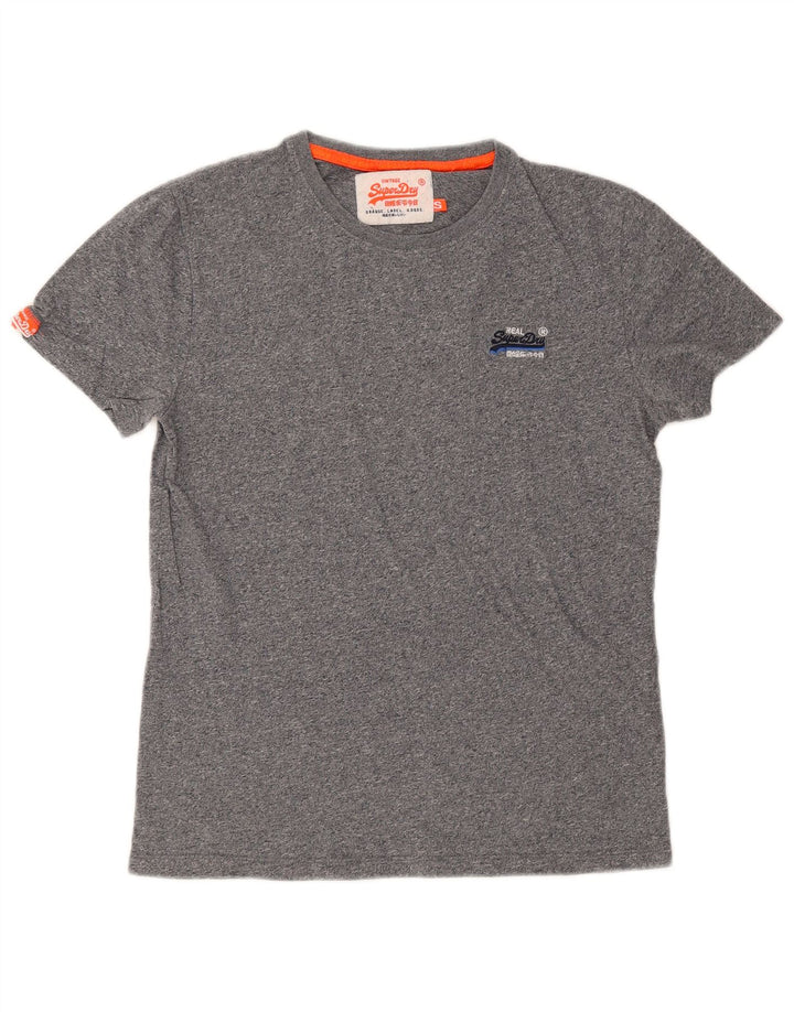 Superdry T-Shirt Homme Petit Gris Moucheté Coton