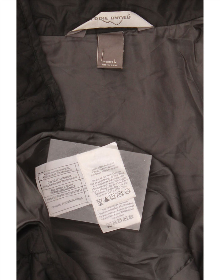 Eddie Bauer Veste matelassée pour femme UK 16 Large Noir Polyester
